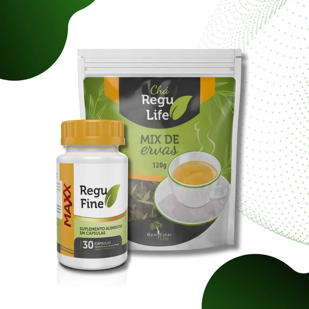 REGU FINE MAXX + CHÁ REGU LIFE pacote 120g